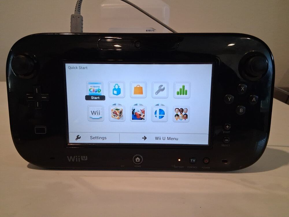 Official Nintendo Wii U GamePad Black WUP-010 w/ Charger - TESTED (Gamepad Only,